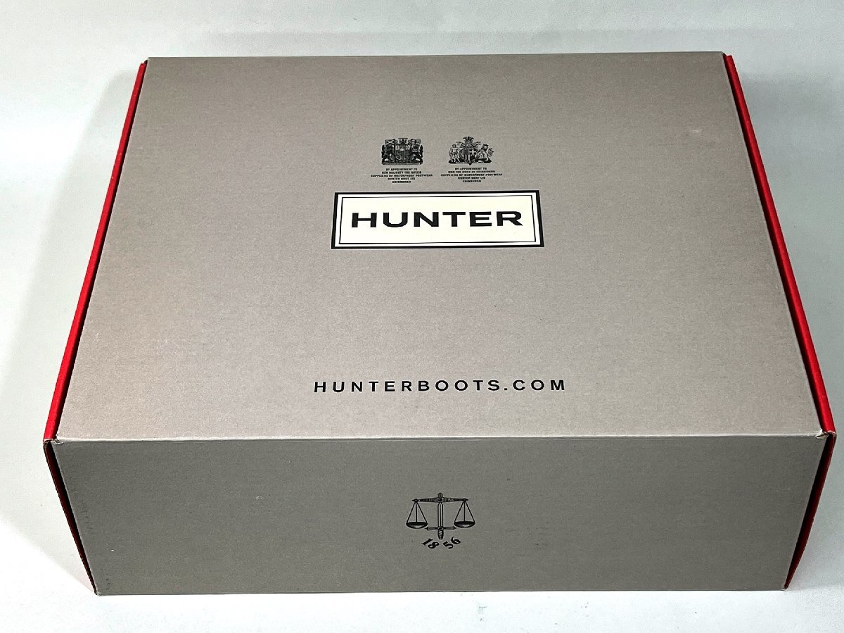 * unused HUNTER Hunter WFP1002RGL heel rain boots black 24cm box attaching 