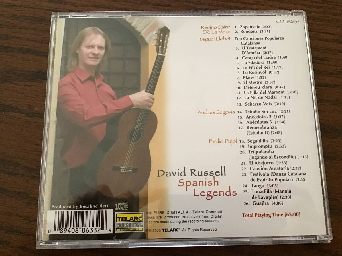【美品】スパニッシュ・レジェンド デイヴィッド・ラッセル Spanish Legends / David Russell クラシックギター CD_画像2