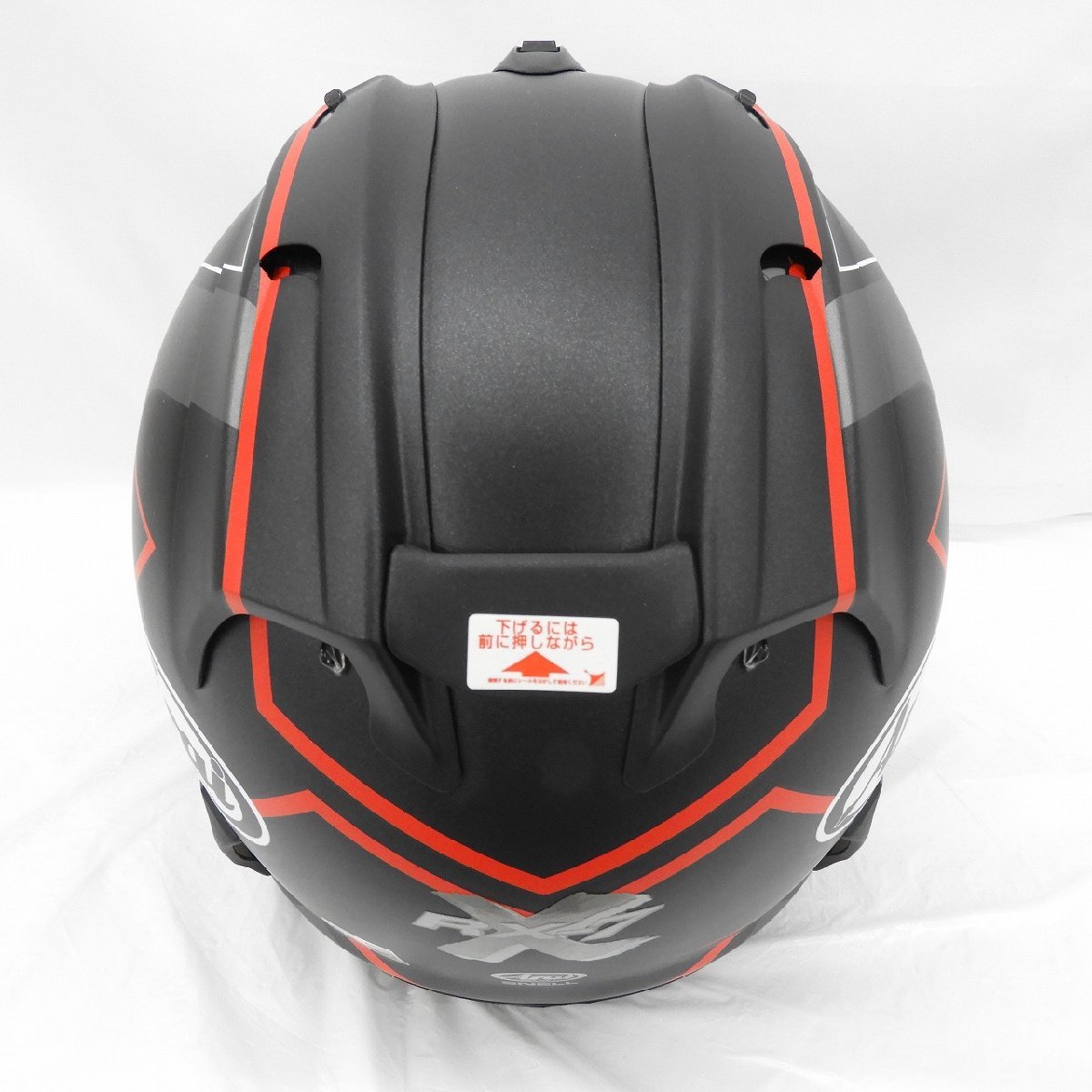 【美品】Arai アライ フルフェイスヘルメット RX-7X MAZE メイズ ブラック 赤 サイズ：L(59-60cm) 11476865 0123_画像5