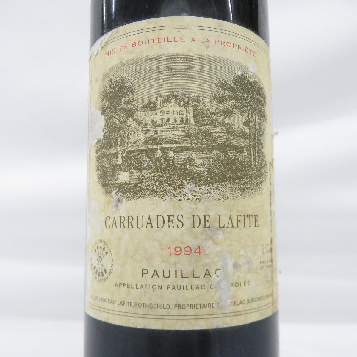 【未開栓】CARRUADES de LAFITE カリュアド・ド・ラフィット 1994 赤 ワイン 750ml 12.5% ※目減り有 11481063 0128_画像2