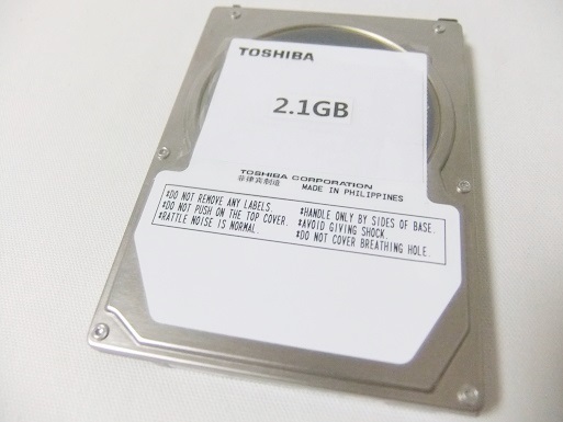 希少【保証付・送料185円～】NEC製PC-98ノートシリーズ用内蔵2.5インチHDD 2.1GB 保証付 信頼の東芝製HDD 予備やバックアップに 動作確認済_画像1