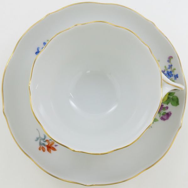 マイセン カップ&ソーサー■ベーシックフラワー ブーケ 五つ花 C&S 洋食器 1客 Meissen 1級品 6_画像5