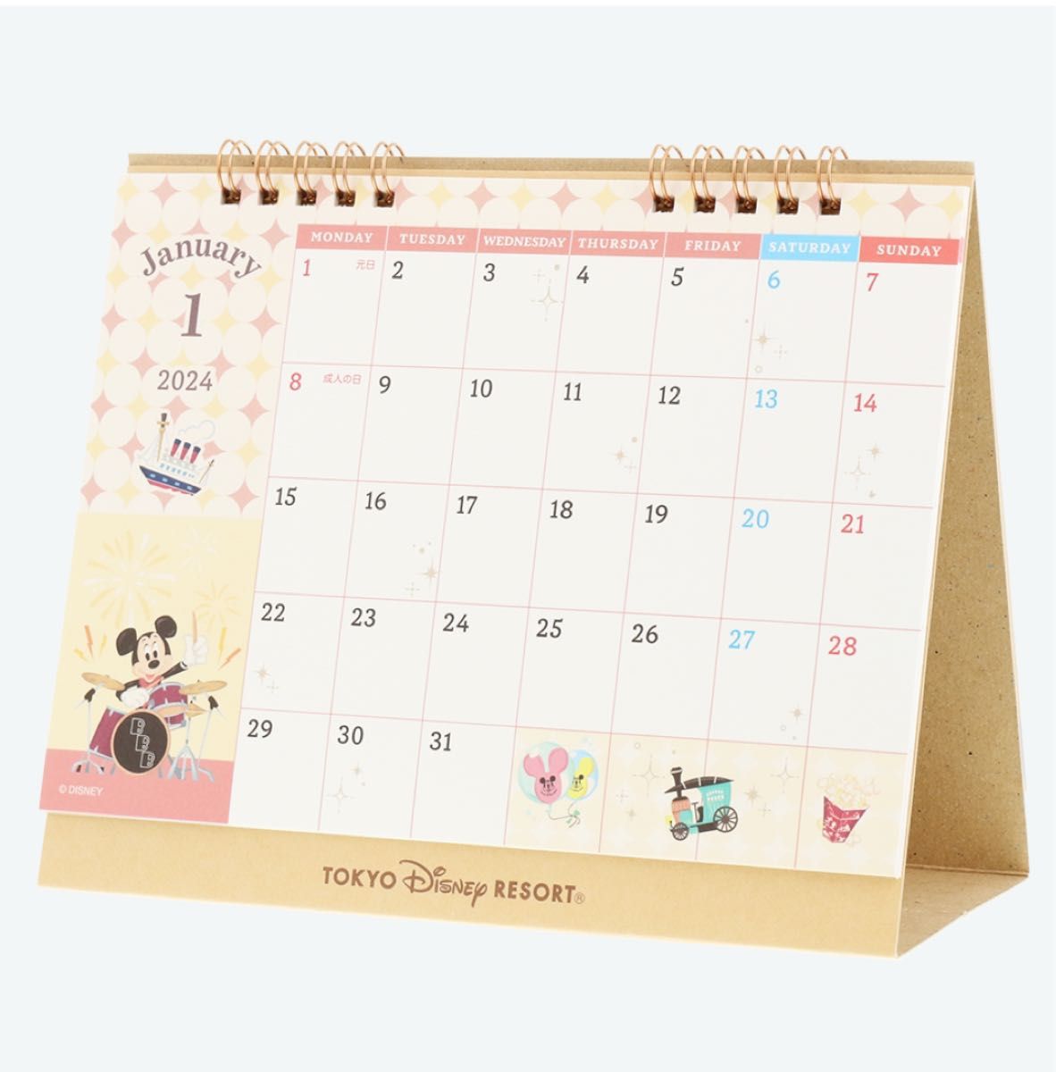 【新品未開封】ディズニーリゾート公式　卓上カレンダー  2024年　完売品