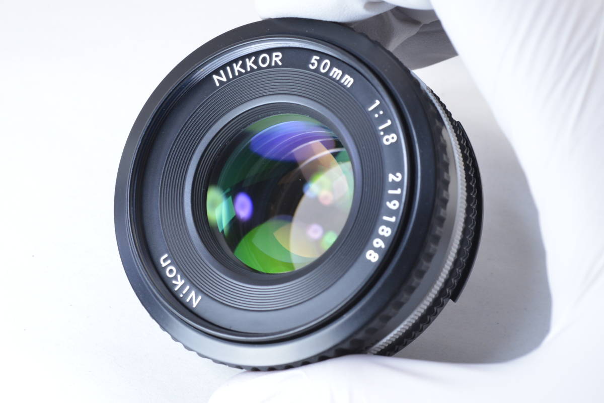 【ecoま】NIKON Ai-s NIKKOR 50mm F1.8 no.2191868 最短0.45 パンケーキ マニュアルレンズ_画像4