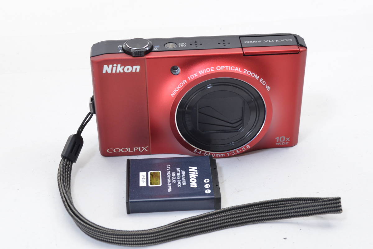 【ecoま】NIKON COOLPIX S8000 レッド コンパクトデジタルカメラ_画像1