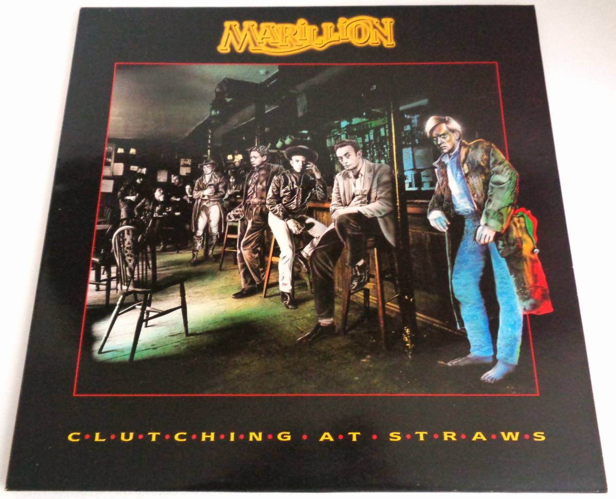 UK盤org LP　Marillion　Clutching At Straws　Embossed Cover盤　Mail Order Offer flyer付　1987年　EMI EMD 1002　マリリオン_画像1