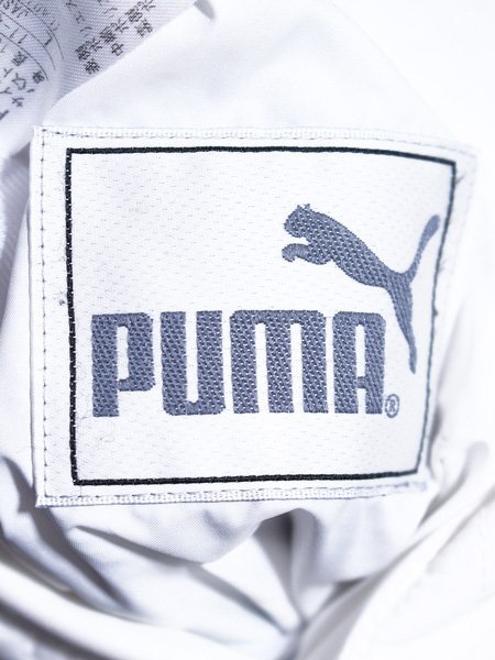 プーマ PUMA リバーシブル ロゴ刺繍 チェック 中綿キルティング ジャケット 白系_画像6