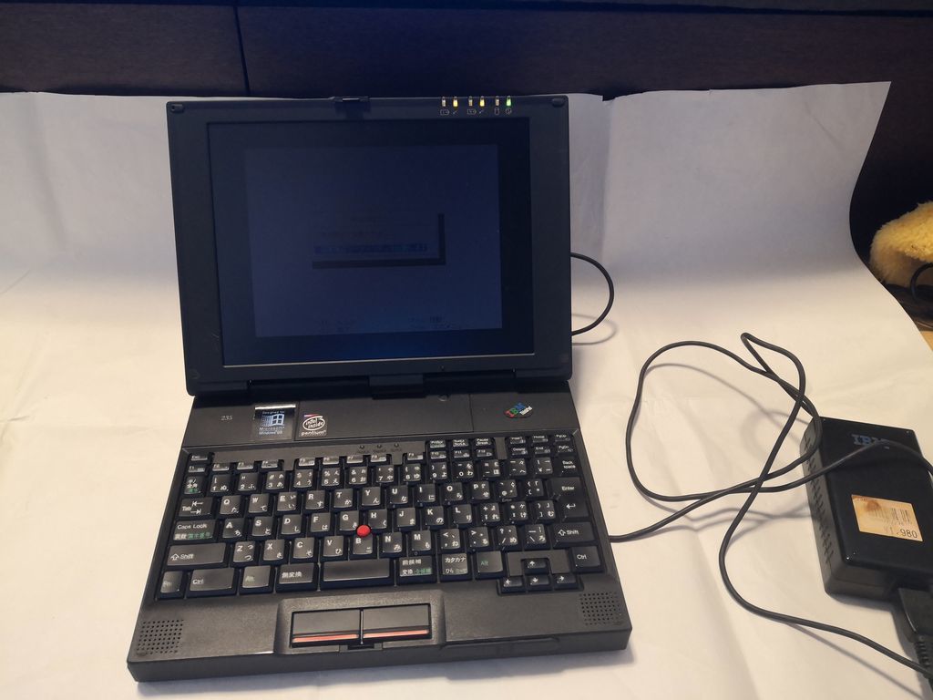 IBM ThinkPad 235 2607-20J チャンドラ 部品取り付き HITACHI IBM ThinkPad 235 2607-20J チャンドラ 部品取り付き HITACHI