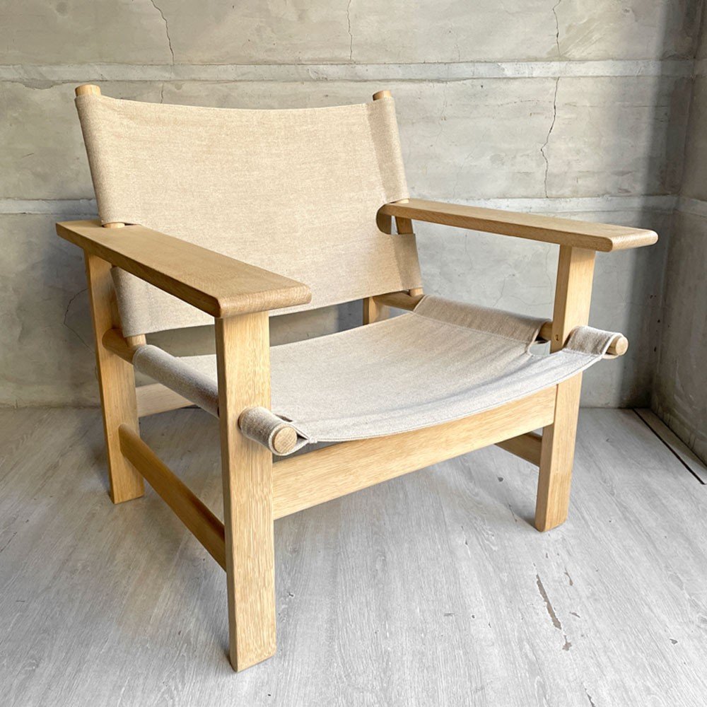 ♪ フレデリシア FREDERICIA Model 2031 キャンバスチェア CANVAS CHAIR オーク材 ソープフィニッシュ ボーエ・モーエンセン 定価\443300-_画像1