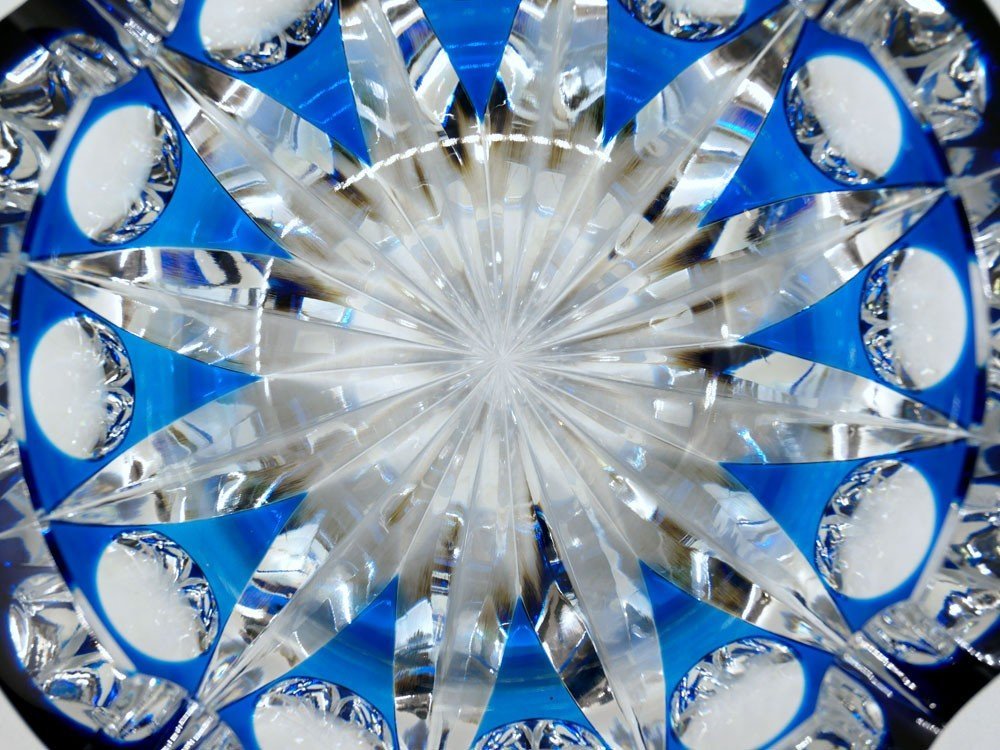 ● サンルイ Saint Louis アッシュトレイ 灰皿 クリスタルガラス カットグラス フランスの画像8