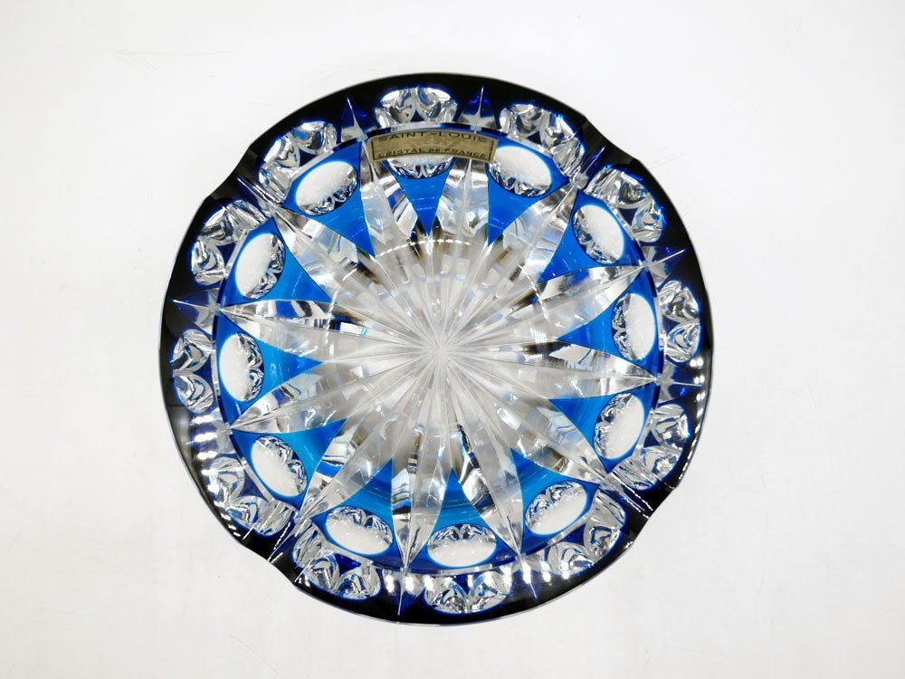 ● サンルイ Saint Louis アッシュトレイ 灰皿 クリスタルガラス カットグラス フランスの画像4