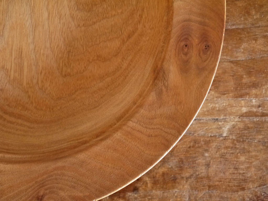■ 須田二郎 木の器 リムプレート 無垢材 28cm 木工旋盤 現代作家_画像6