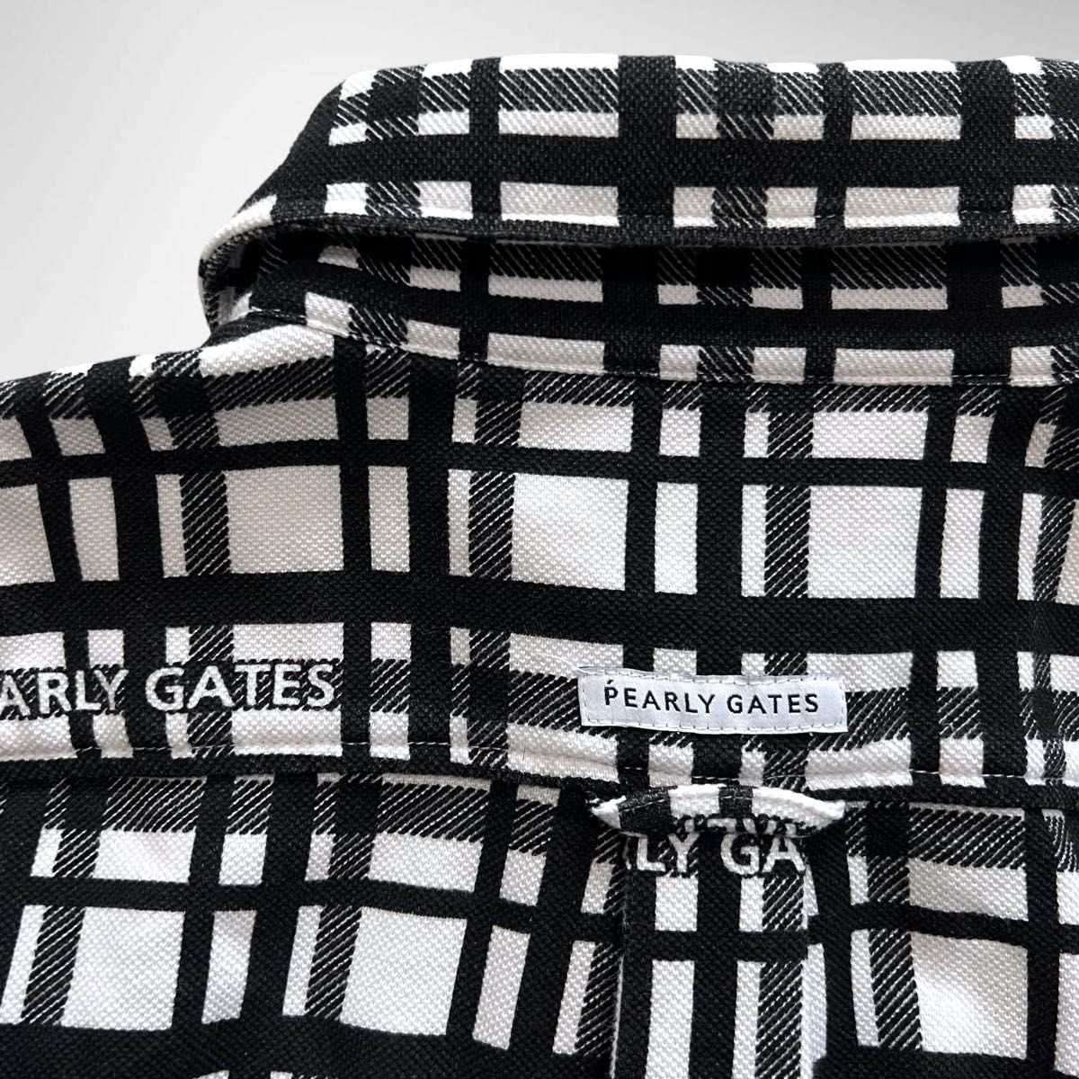 レディース 美品 PEARLY GATES 裏微起毛 長袖 シャツ サイズ1 チェック柄 2019年モデル 秋冬 パーリーゲイツ