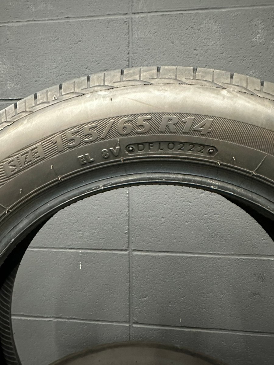 中古 『札幌東苗穂店』 送料無料 2022年製 ブリヂストン ネクストリー 155/65R14 2本 補修用にいかがでしょう　_画像2