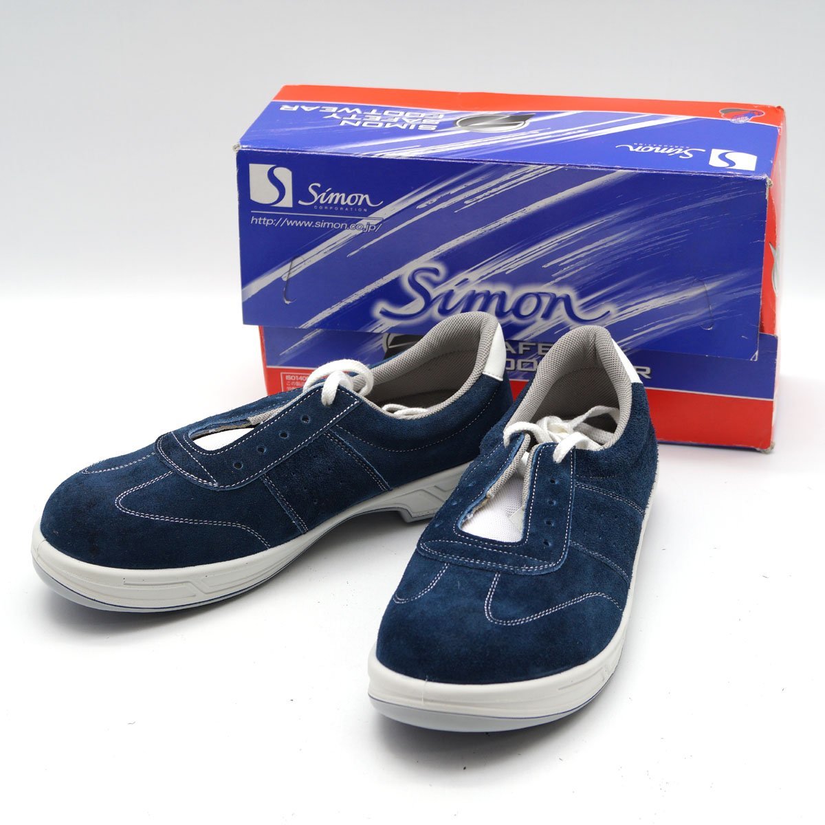 Shimon シモン 安全靴 短靴 SS11BV 26.5cm ブルー 帯電防止機能付き [H800450]