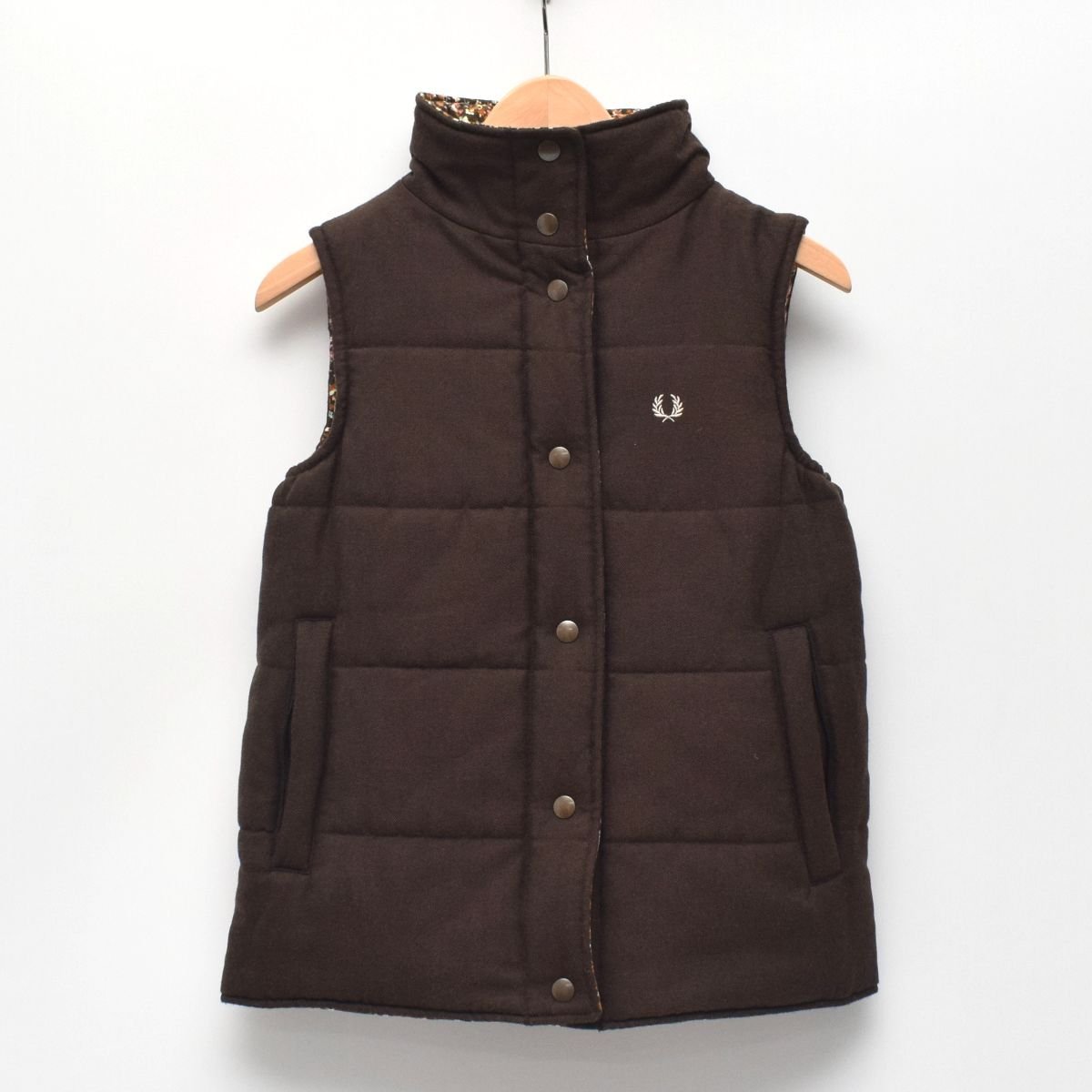 FRED PERRY フレッドペリー リバーシブル 中綿 ベスト SIZE:S [S106810]_画像1