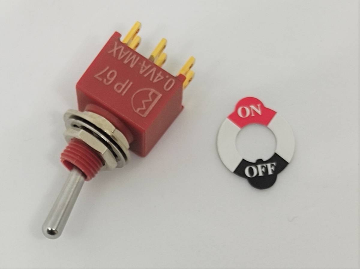  waterproof toggle switch 2 circuit 2 contact waterproof * dustproof performance IP67 panel installation for small size type ON|OFF character board attaching switch ON OFF 2 circuit waterproof 