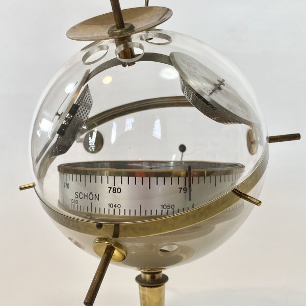 【レア】Sputnik　スプートニク　ウェザーステーション　温度計・湿度計・気圧計　ゴールド　フック付　オブジェ　ドイツ製　ビンテージ