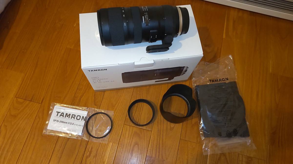 ◆◇Canon キャノン用 TAMRON タムロン SP70-200mm F2.8 Di VC USD G2 モデルA025　元箱付、純正フード付属、おまけ付き【送料無料】◇◆_画像1