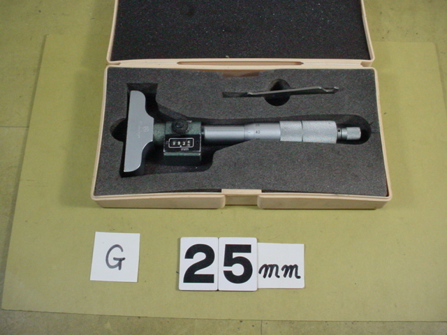 測定範囲　0～25mm ミツトヨ　デプスマイクロメーター　中古品　G_画像1