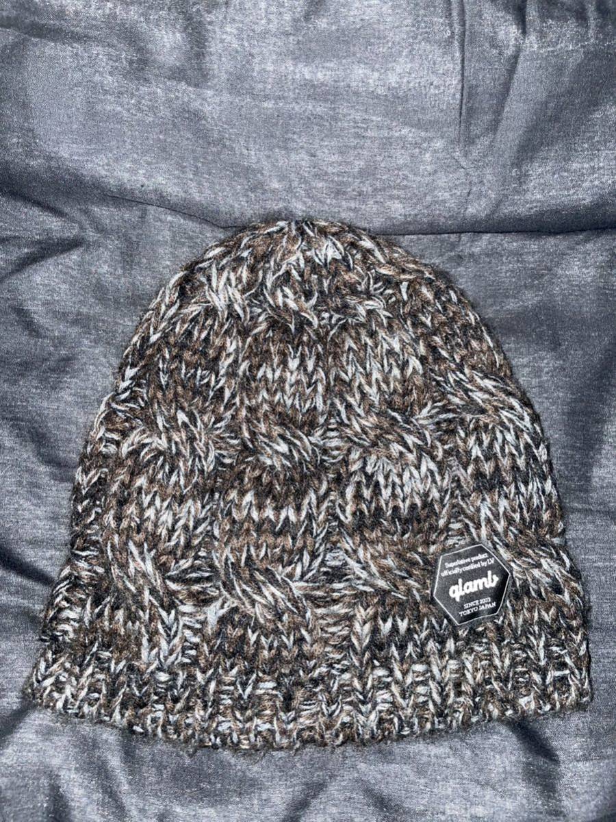  beautiful goods glamb cave Lumix color Beanie Brown BROWN Fisherman gram Logo tag knit cap knitted cap 