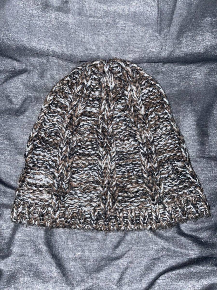  beautiful goods glamb cave Lumix color Beanie Brown BROWN Fisherman gram Logo tag knit cap knitted cap 
