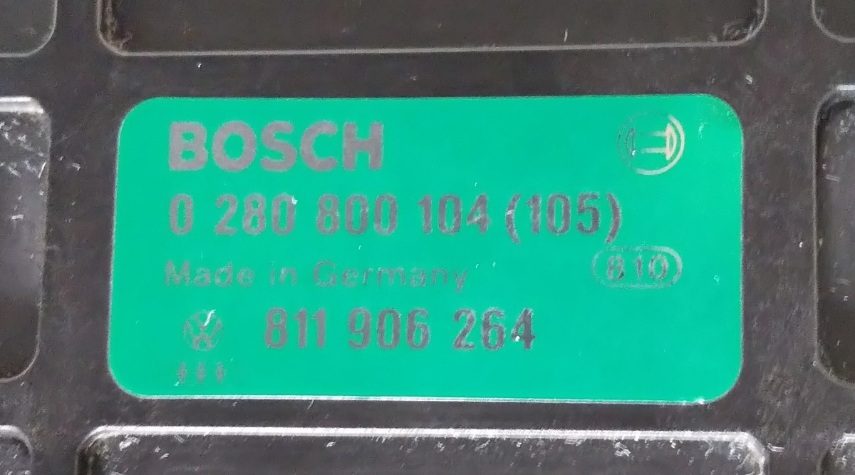  Golf 2 engine computer - Bosch COX 190SI Mk2 ECU 811 096 264 BOSCH 0 280 104 (105) 810 25 pin rare...? ①