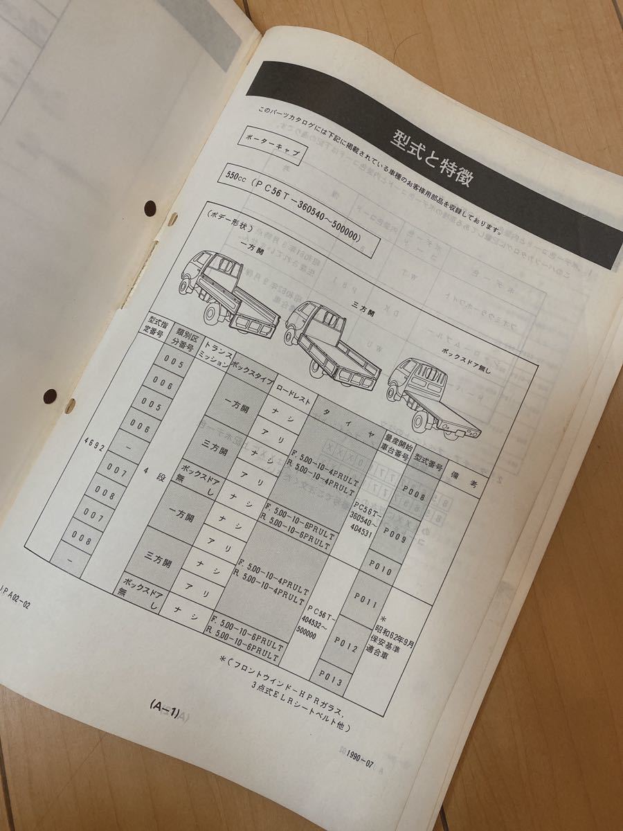 美品 レア マツダ ポーターキャブ PC56T パーツリスト MAZDA 整備書 破損無し 当時物 旧車 サービスマニュアル G23B 後期？_画像5