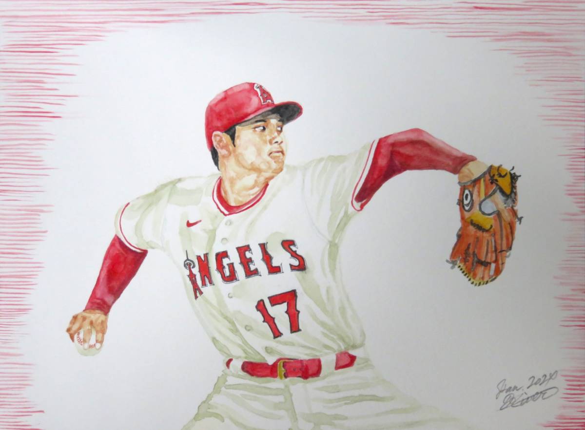  オーダーMLB選手似顔絵 一式7枚_画像5