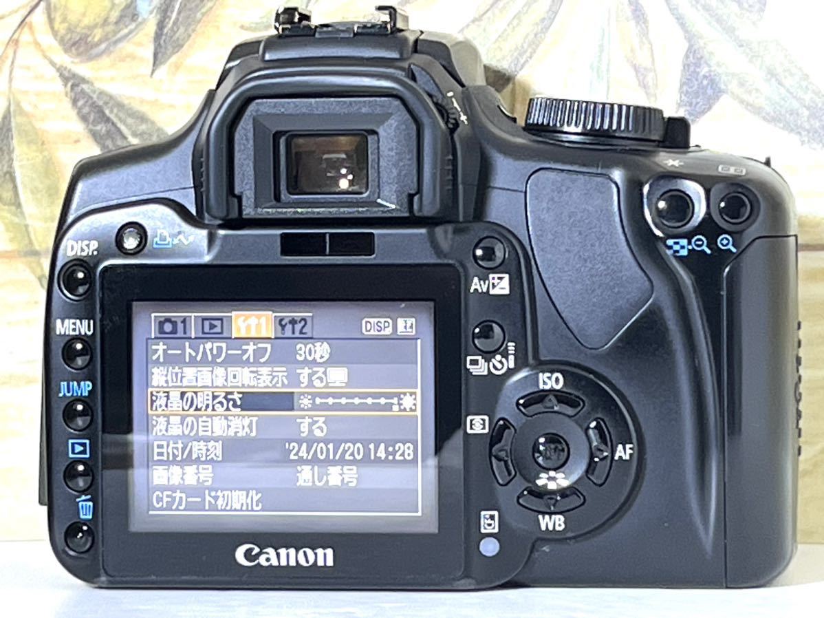 キャノン Canon EOS Kiss デジタルX レンズ2本セット 化粧箱付き 純正バッテリー&充電器 CFカード付き すぐに撮影できます♪ 本日値下げ！_画像5