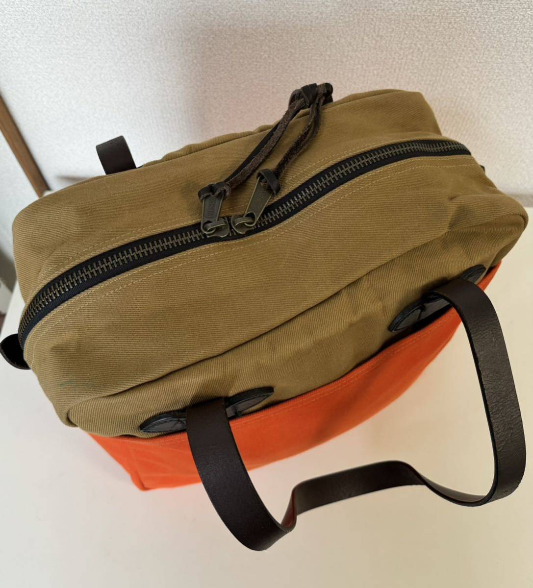 フィルソン FILSON キャンバス トートバッグ ウィズ ジッパー アメリカ製 TOTE BAG WITH ZIPPER ジップ付トート カバン 鞄 バッグ USED の画像3