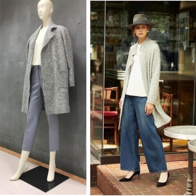  regular price 42,900 jpy theory ryukstheory luxe 19AW NOAH / NILE wool alpaca knitted cardigan feather weave front open 38