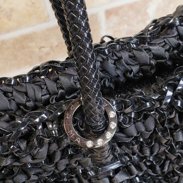  Anteprima wire bag CARINA*R Carina handbag black satin ribbon ANTEPRIMA