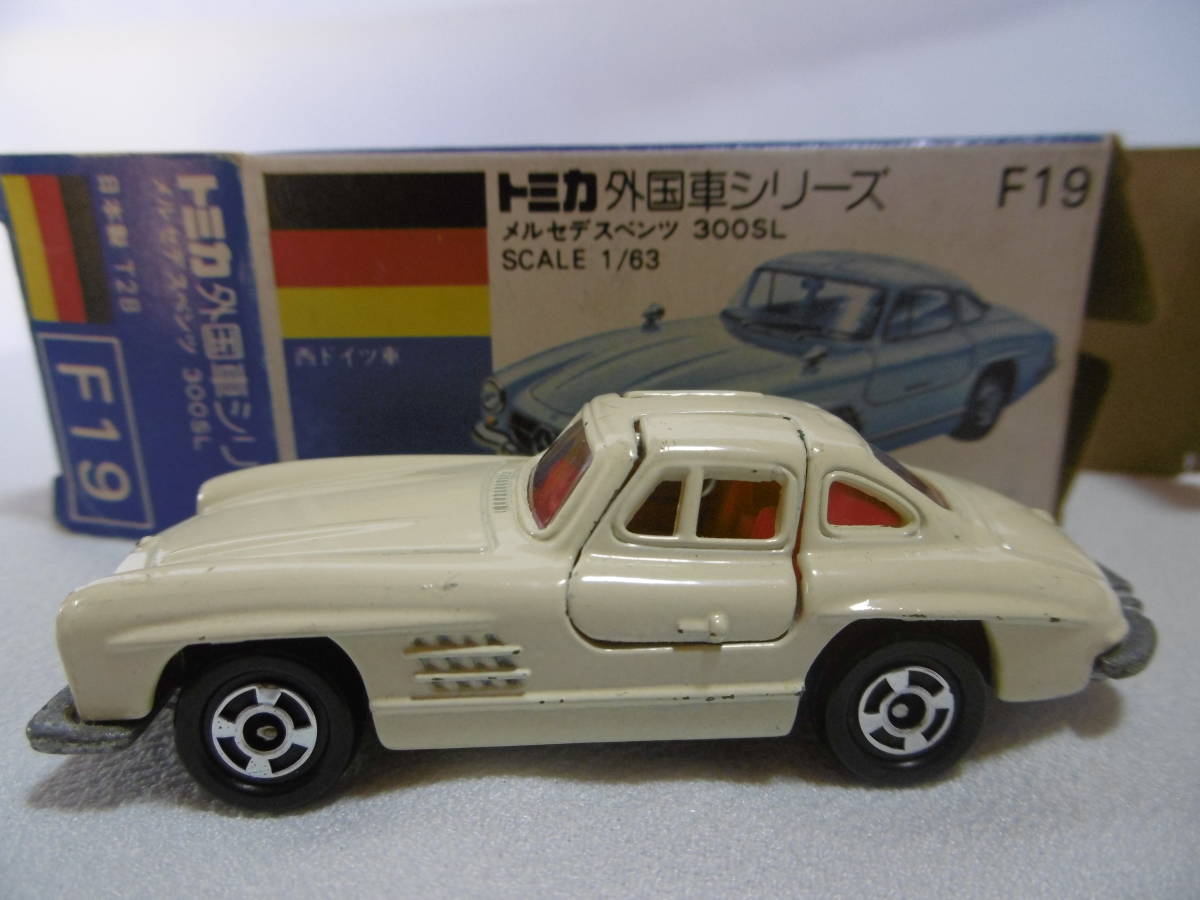 トミカ　ジャンク　青箱　F19 メルセデス　ベンツ 300SL　 元箱有り　日本製　外国車シリーズ_画像5