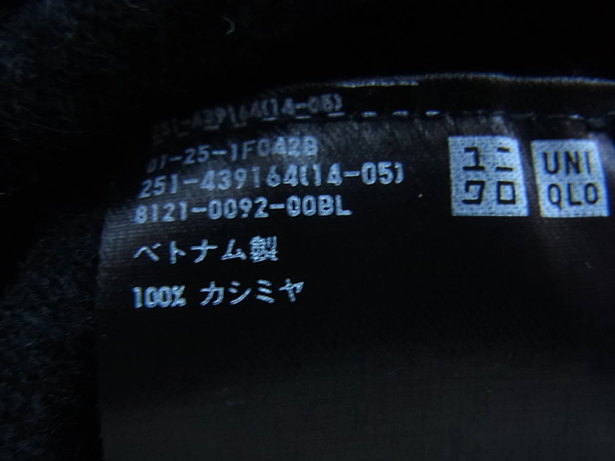 UNIQLO　 ユニクロ　カシミヤ100% 　タートルネックセーター　サイズ M　ブラック_画像6