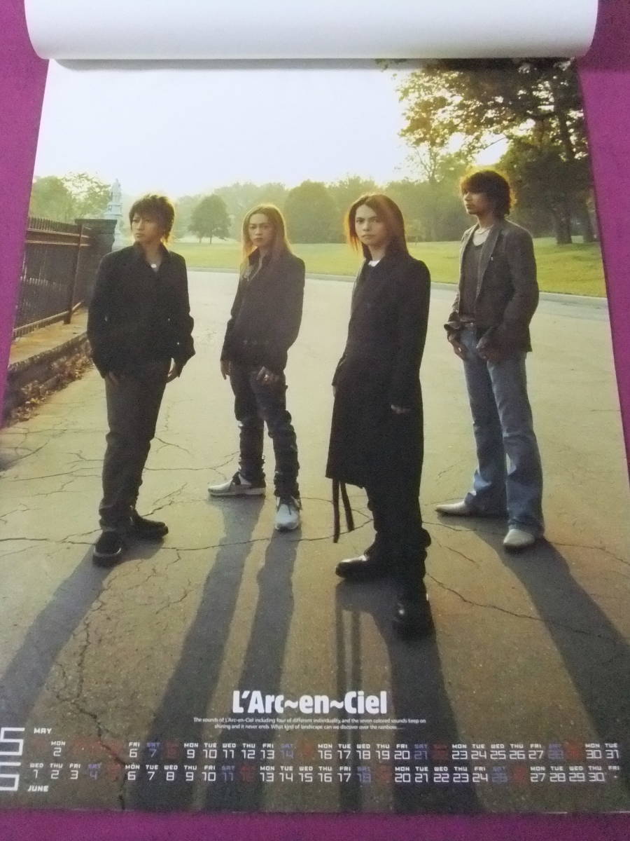 △△K1373/絶品★アイドルカレンダー/『L'Arc～en～Ciel(ラルクアンシエル)』2005年/6枚組(表紙無し)△△_画像2