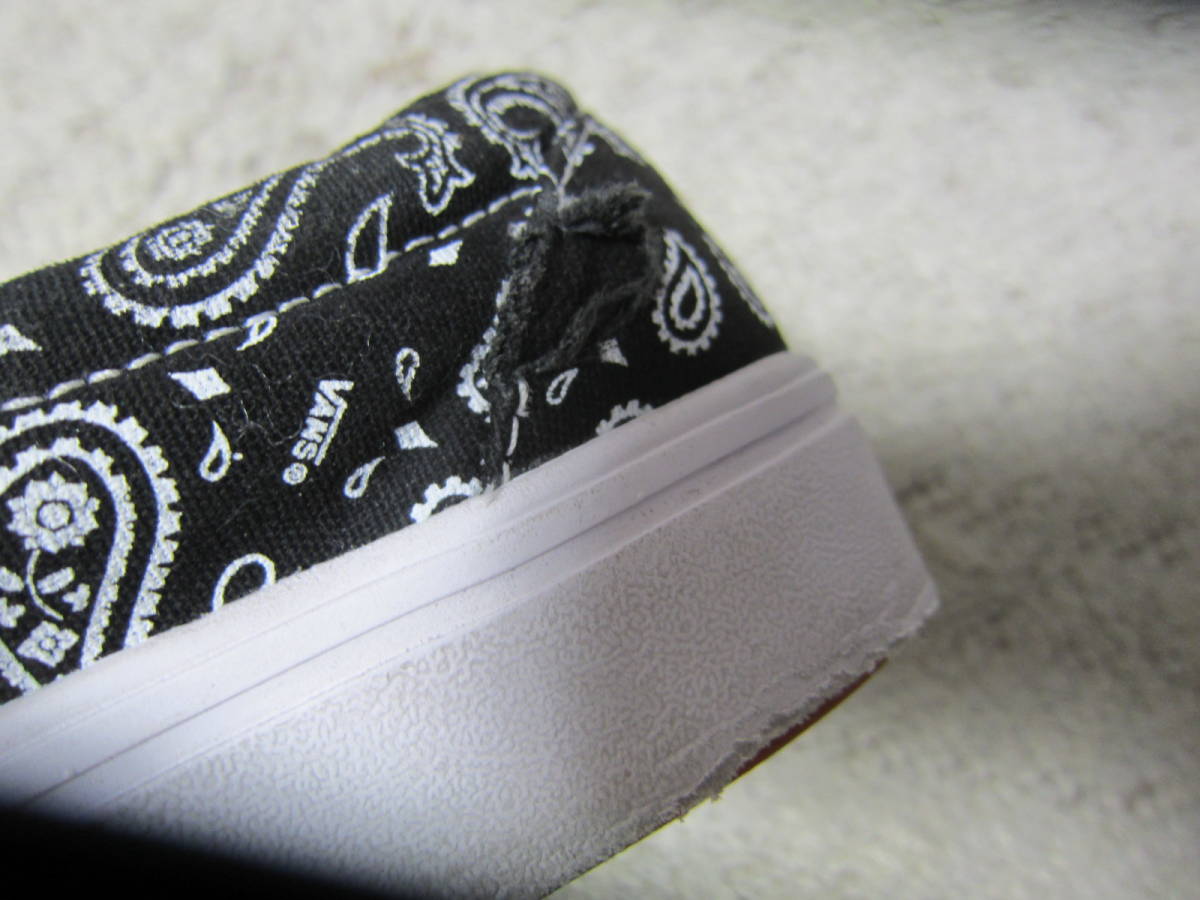 VANS ERA（バンズ エラ）（721356）　黒白 ペイズリー柄　　22.5㎝　US4.5　　軽量　　ok2401B_画像9