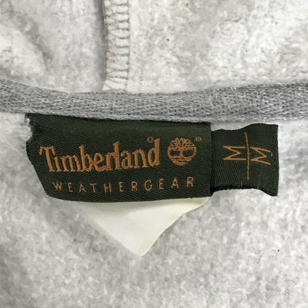 ティンバーランド/Timberland【メンズM】胸元ビッグロゴ/裏地起毛/スウェット/ジップアップパーカー【グレー/gray】Jumper◆BH488_画像7