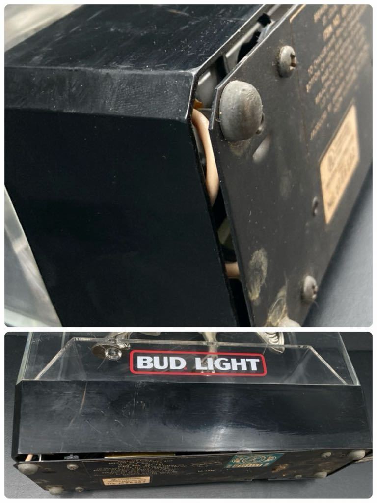 YZ473) ジャンク BUD LIGHT beer 動作未確認 現状品 / バドワイザー Budweiser ビンテージ 置物 インテリア 馬 ホース スタンドライト 希少_画像9