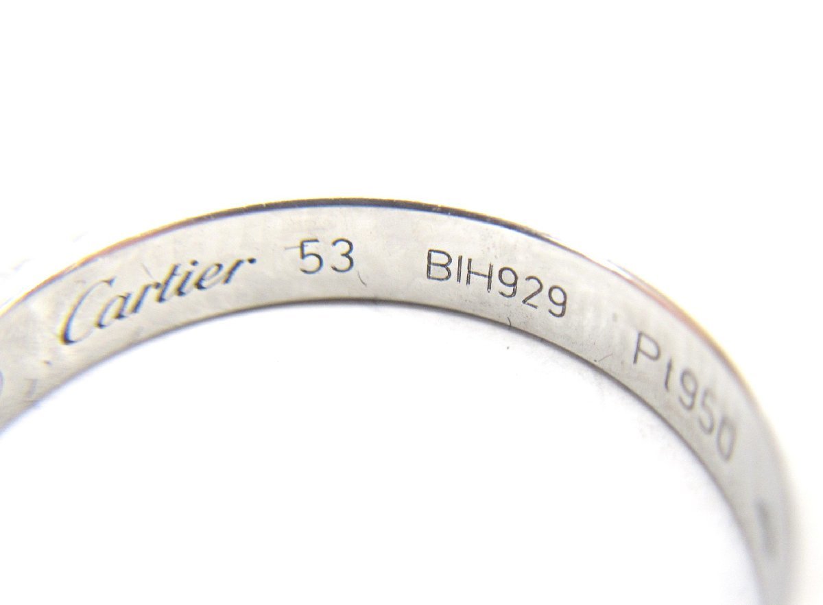 Cartier Cartier fashion ring Pt950 platinum 5.9g approximately 13 number ring ∠UP4022