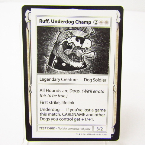 MTG Ruff, Underdog Champ テストカード★N5355_画像1