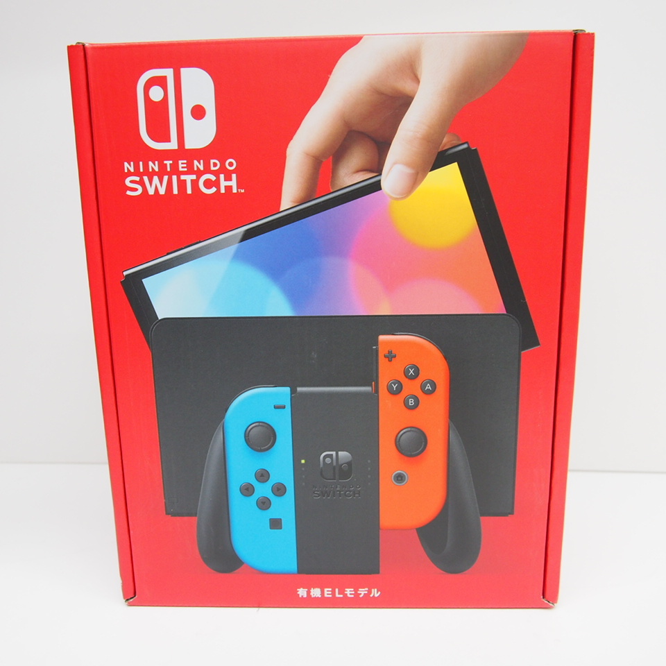 未使用品 Nintendo Switch 有機ELモデル Joy-Con(L) ネオンブルー/(R) ネオンレッド ニンテンドースイッチ ゲーム機 ∴WE1242