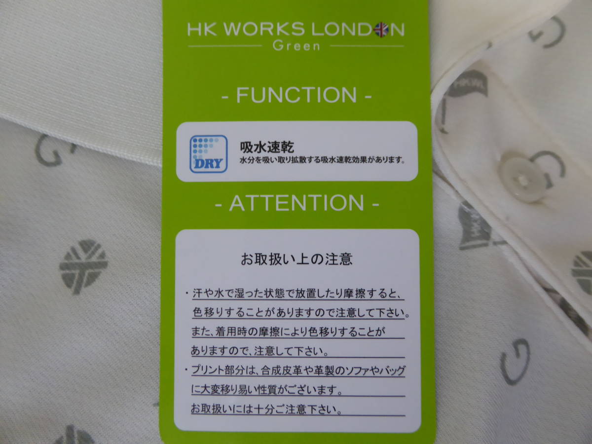 HK WORKS LONDON ゴルフ GOLF 吸水速乾 ストレッチ 半袖ポロシャツ モックネック長袖シャツ 2点セット　LL　白灰　①_画像8