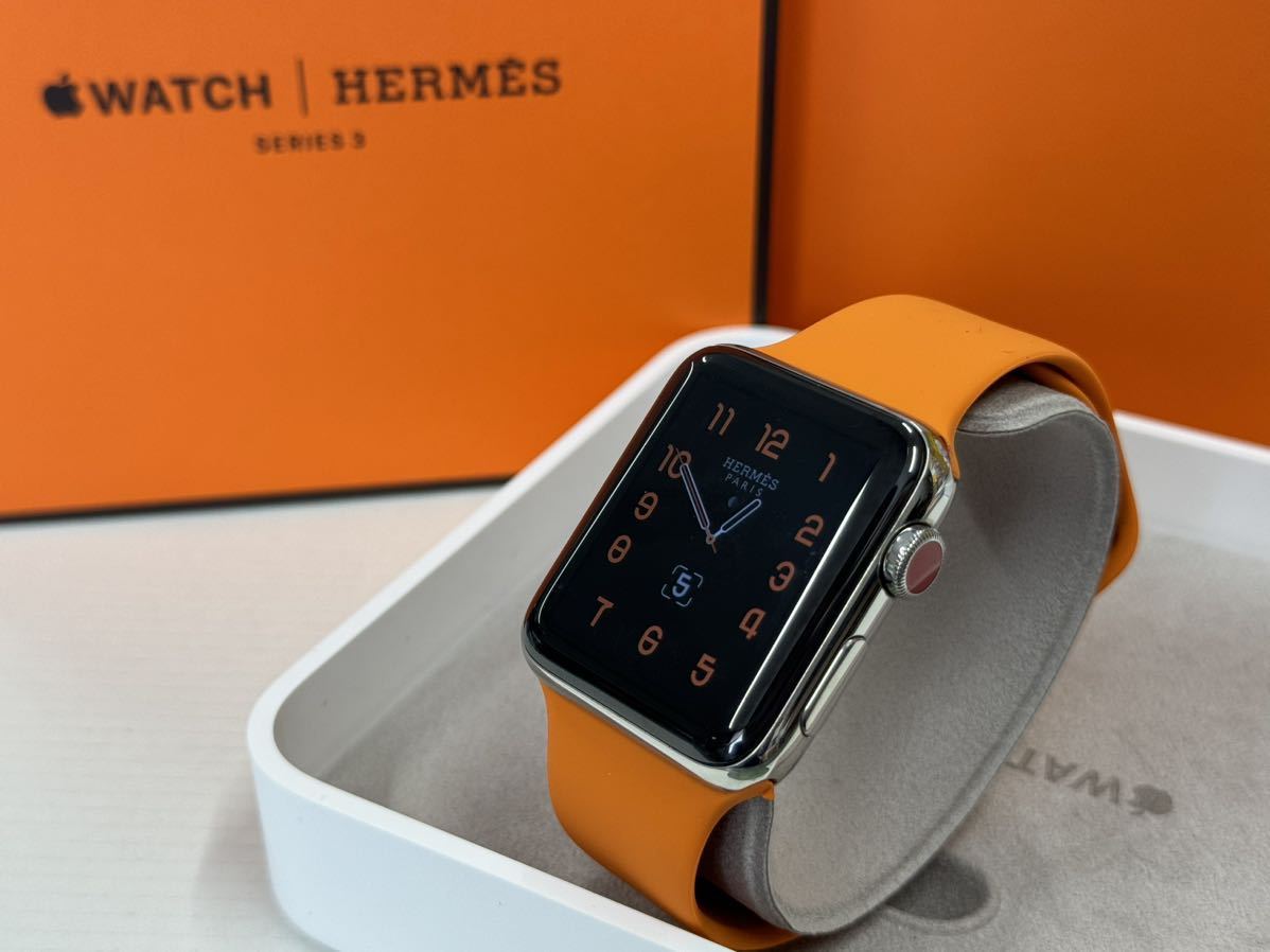☆即決 美品 Apple watch HERMES Series3 42mm アップルウォッチ エルメス 本体 GPS+Cellular 629