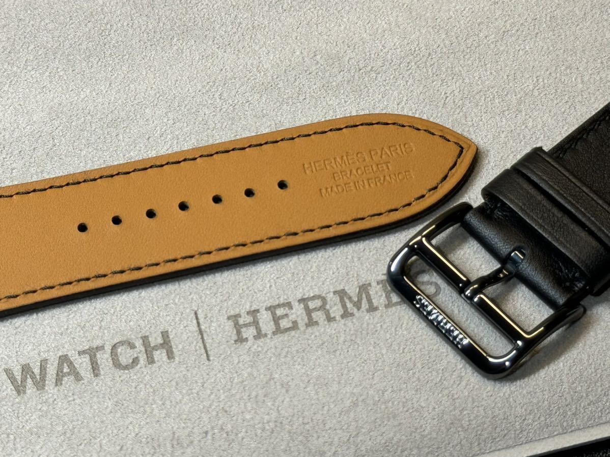 * rare unused prompt decision black marks Large .Apple watch HERMES Hermes simple toe ru45mm 44mm Apple watch 140