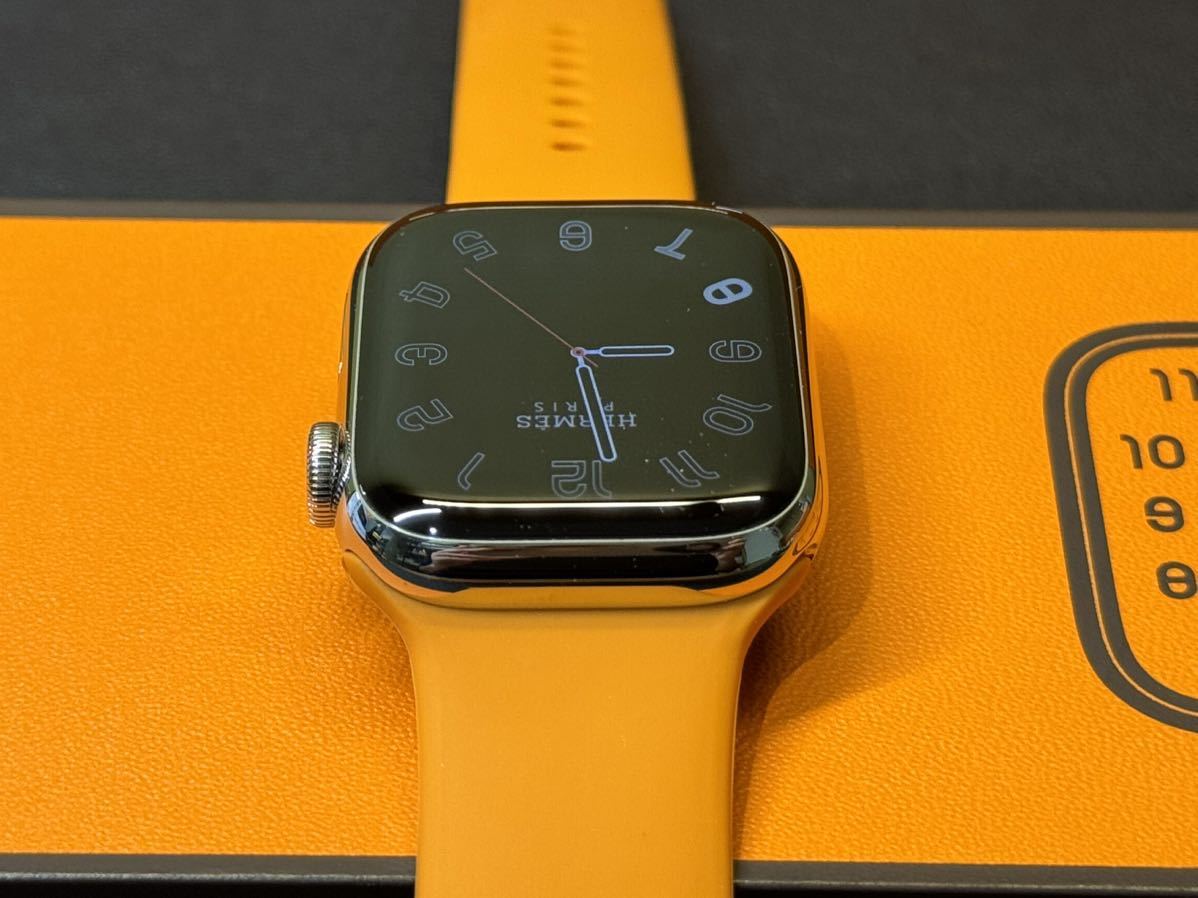 ☆即決 美品 バッテリー100% Apple Watch series7 HERMES 41mm アップルウォッチ エルメス GPS+Cellular シルバーステンレス シリーズ7 195_画像5