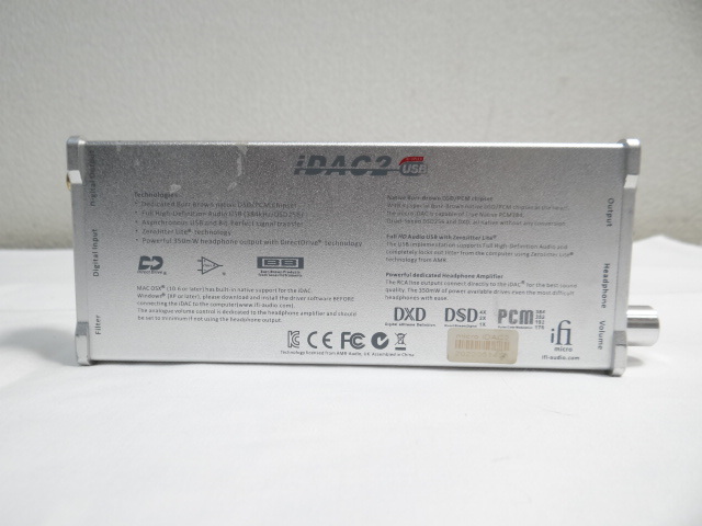 H1482　 ifi-audio USB DAC ヘッドホンアンプ micro iDAC2 本体のみ オーディオ 音響 動作未確認 ジャンク_画像6