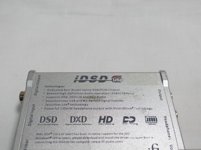 H1686　 iFi audio アイファイオーディオ nano iDSD USB ヘッドフォンアンプ 動作未確認　ジャンク品　_画像8
