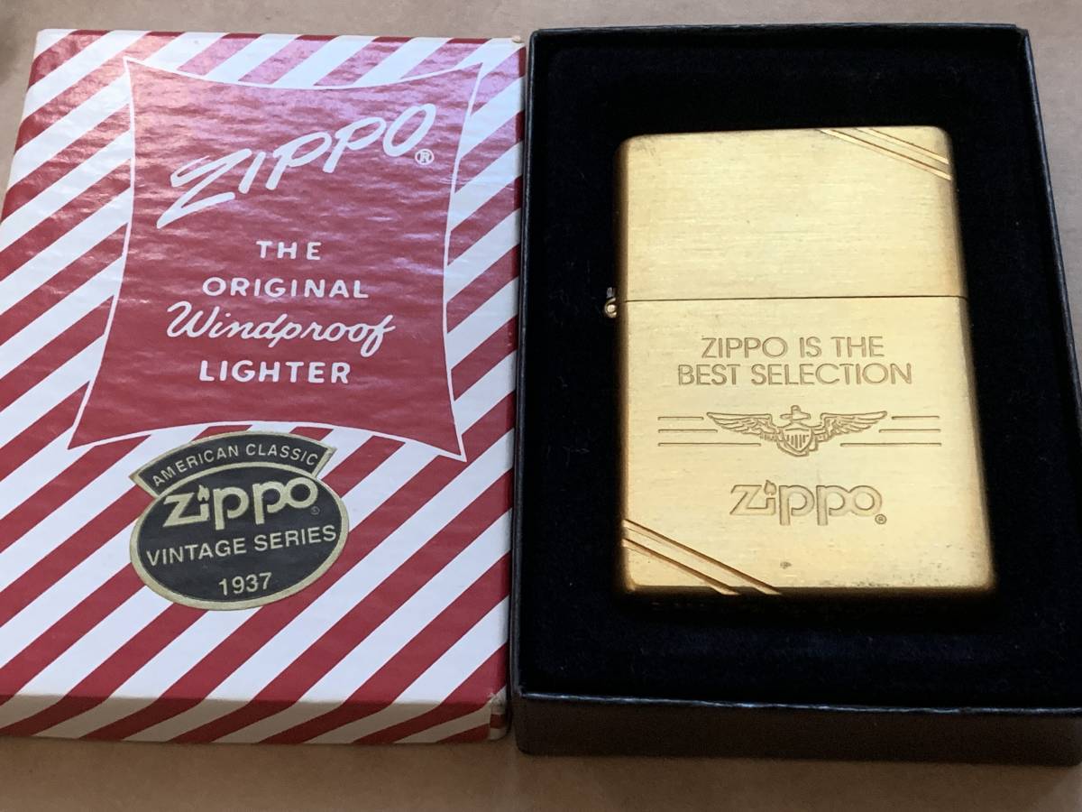 1999年製　1937レプリカ　ブラス　ロゴ柄　ZIPPO　未使用