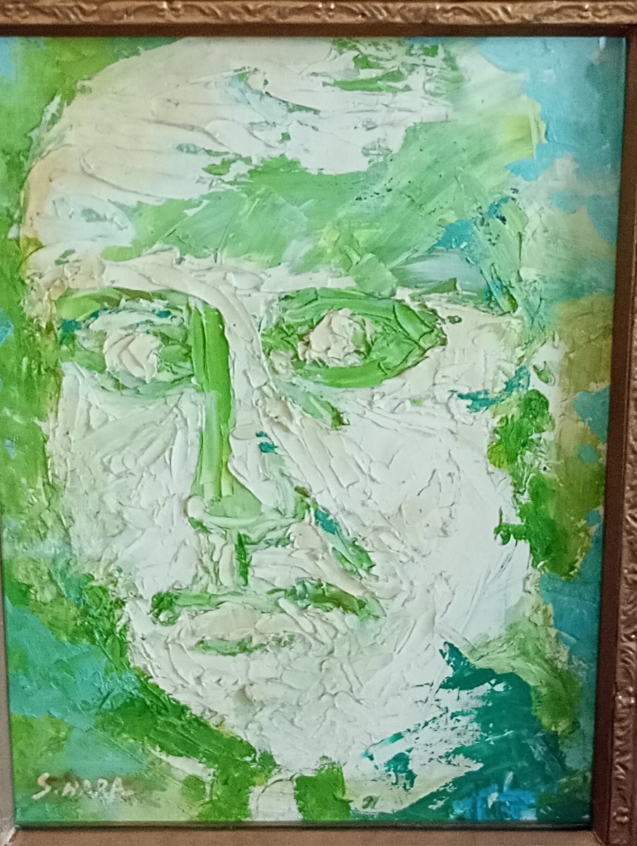 ☆原精一 『顔』 油彩画 油絵 人物 春陽会賞受賞 図画会会員 8 ☆原精一 『顔』 油彩画 油絵 人物 春陽会賞受賞 図画会会員 8